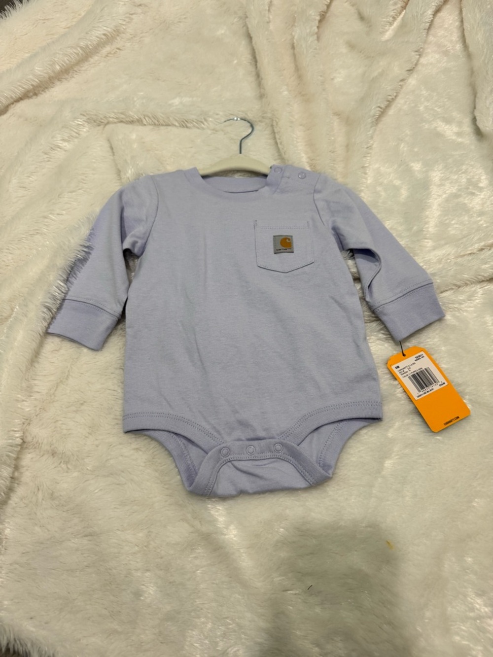 Carhartt Lavender Long-Sleeve Baby Bodysuit
